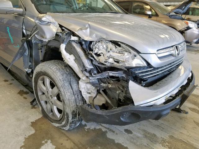 JHLRE38778C026376 - 2008 HONDA CR-V EXL SILVER photo 9