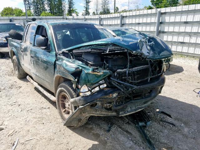 1B7GL2AN2YS618853 - 2000 DODGE DAKOTA QUA GREEN photo 1