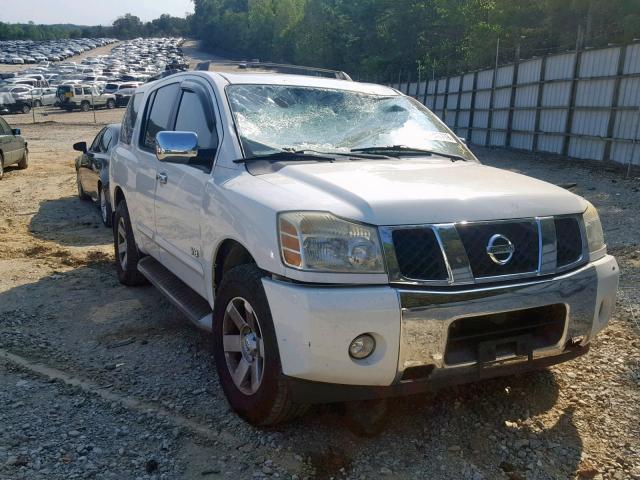 5N1AA08B25N702544 - 2005 NISSAN ARMADA SE WHITE photo 1