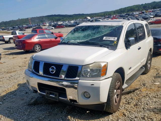 5N1AA08B25N702544 - 2005 NISSAN ARMADA SE WHITE photo 2