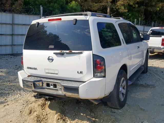 5N1AA08B25N702544 - 2005 NISSAN ARMADA SE WHITE photo 4