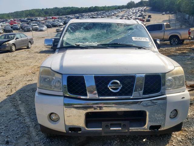 5N1AA08B25N702544 - 2005 NISSAN ARMADA SE WHITE photo 9