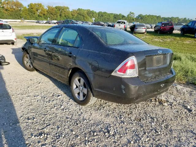 3FAHP07Z57R209656 - 2007 FORD FUSION SE BLACK photo 3