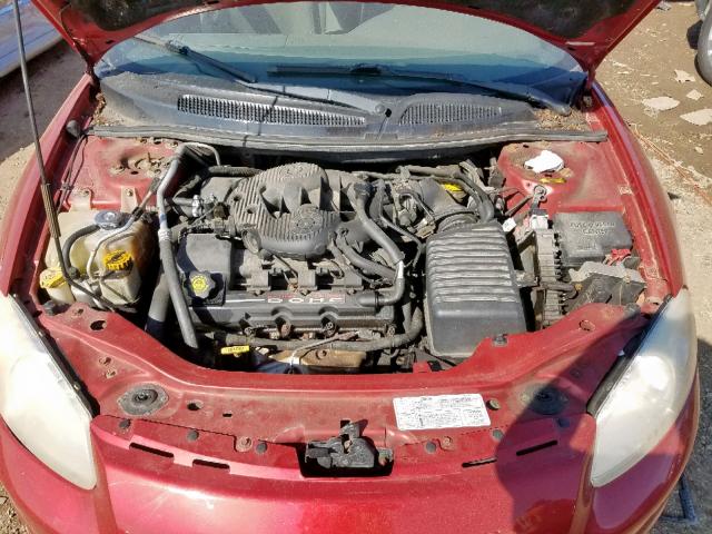 1C3EL75R52N304741 - 2002 CHRYSLER SEBRING GT RED photo 7