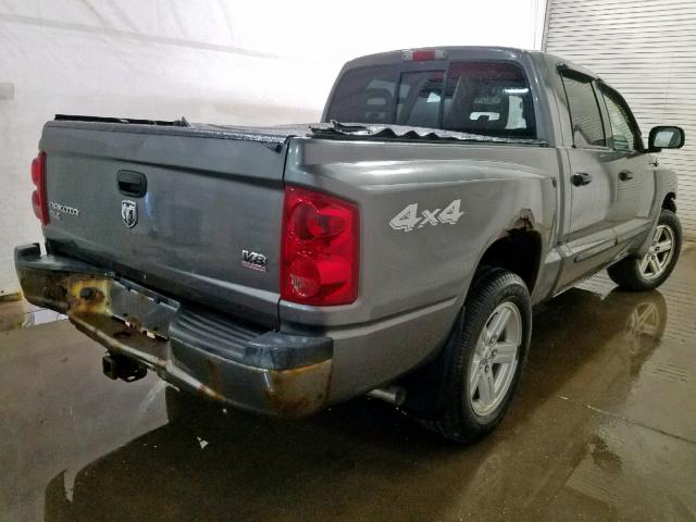 1D7HW48N57S171386 - 2007 DODGE DAKOTA QUA GRAY photo 4