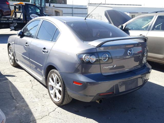 JM1BK323571683474 - 2007 MAZDA 3 S GRAY photo 3