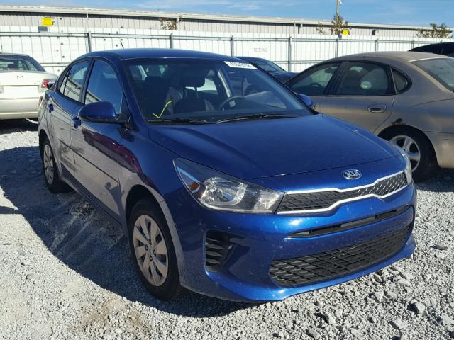 3KPA24AB8JE142658 - 2018 KIA RIO LX BLUE photo 1