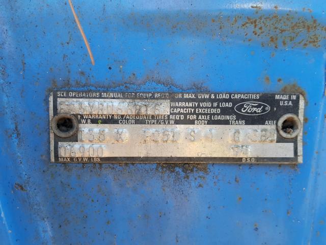 F25YRU66816 - 1974 FORD F-150 BLUE photo 10