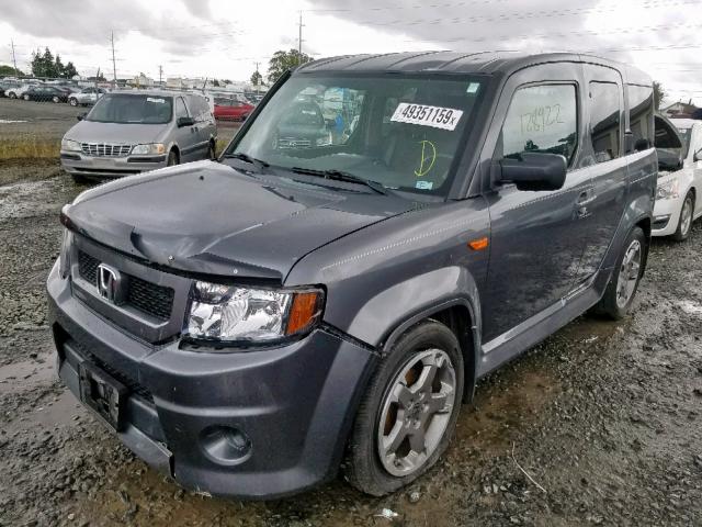 5J6YH18909L001420 - 2009 HONDA ELEMENT SC CHARCOAL photo 2