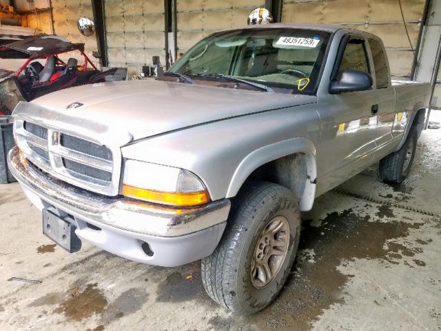 1D7HG42NX3S348837 - 2003 DODGE DAKOTA SLT SILVER photo 2