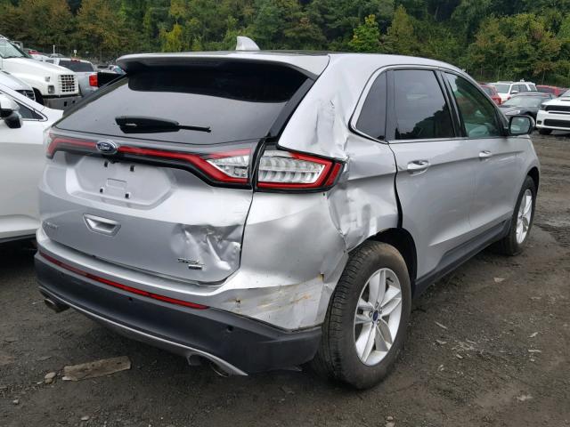 2FMTK4J8XFBC18713 - 2015 FORD EDGE SEL SILVER photo 4