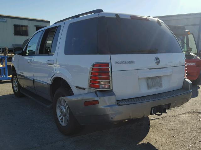 4M2ZU66K42ZJ43775 - 2002 MERCURY MOUNTAINEE WHITE photo 3