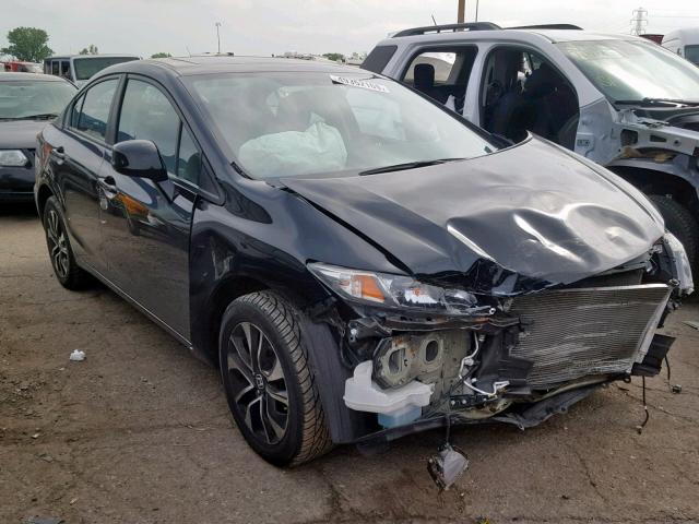 19XFB2F95DE050489 - 2013 HONDA CIVIC EXL 黑色 照片 1