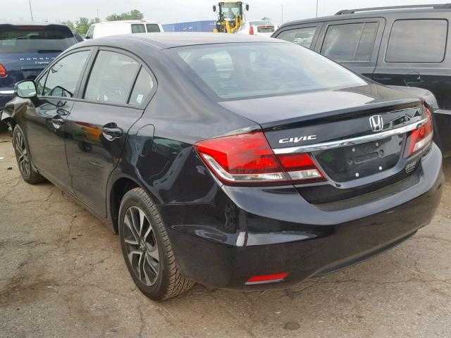 19XFB2F95DE050489 - 2013 HONDA CIVIC EXL 黑色 照片 3
