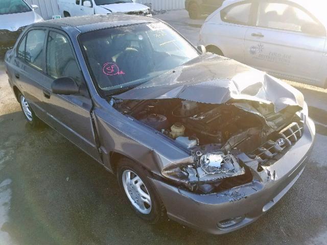 KMHCG45C22U402094 - 2002 HYUNDAI ACCENT GL GRAY photo 1