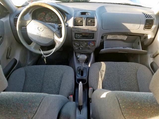 KMHCG45C22U402094 - 2002 HYUNDAI ACCENT GL GRAY photo 9