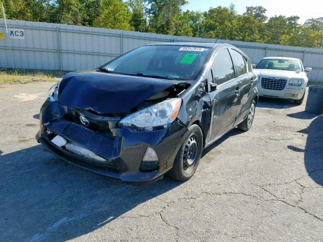 JTDKDTB37C1018158 - 2012 TOYOTA PRIUS C BLACK photo 2