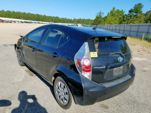 JTDKDTB37C1018158 - 2012 TOYOTA PRIUS C BLACK photo 3