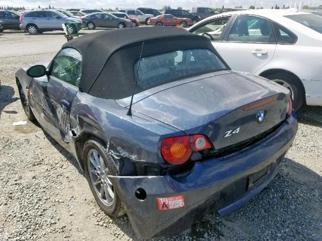 4USBT33493LR66800 - 2003 BMW Z4 2.5 BLACK photo 3