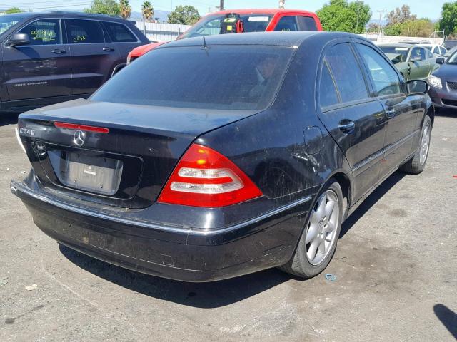 WDBRF61J72F146541 - 2002 MERCEDES-BENZ C 240 BLACK photo 4