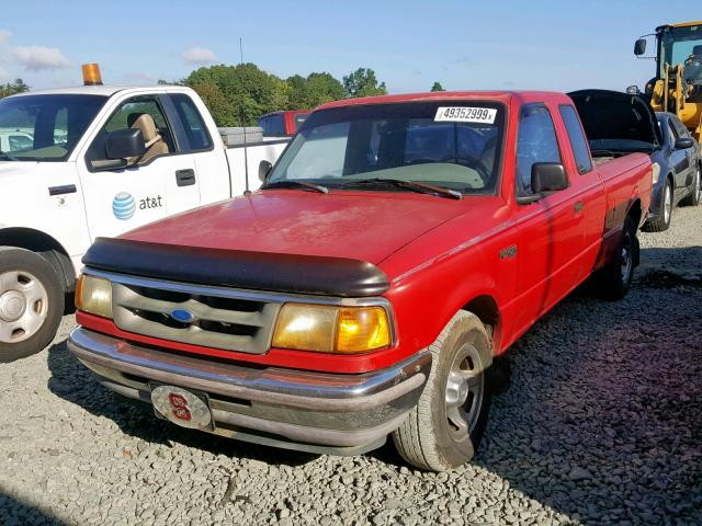 1FTCR14A1SPA09697 - 1995 FORD RANGER SUP RED photo 2