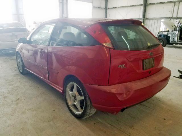 3FAHP39523R140446 - 2003 FORD FOCUS SVT RED photo 3