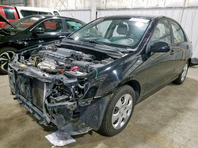 KNAFE222495661520 - 2009 KIA SPECTRA EX BLACK photo 2