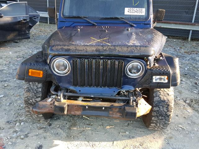 1J4FA49S32P774833 - 2002 JEEP WRANGLER / BLUE photo 9