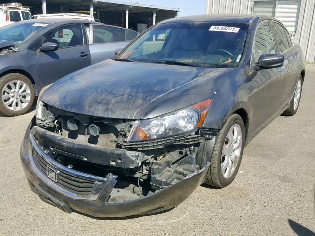 1HGCP36828A082618 - 2008 HONDA ACCORD EXL CHARCOAL photo 2