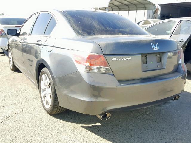 1HGCP36828A082618 - 2008 HONDA ACCORD EXL CHARCOAL photo 3