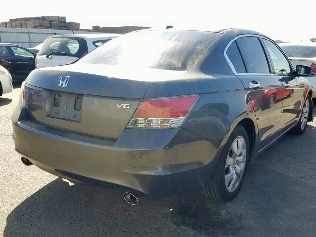 1HGCP36828A082618 - 2008 HONDA ACCORD EXL CHARCOAL photo 4