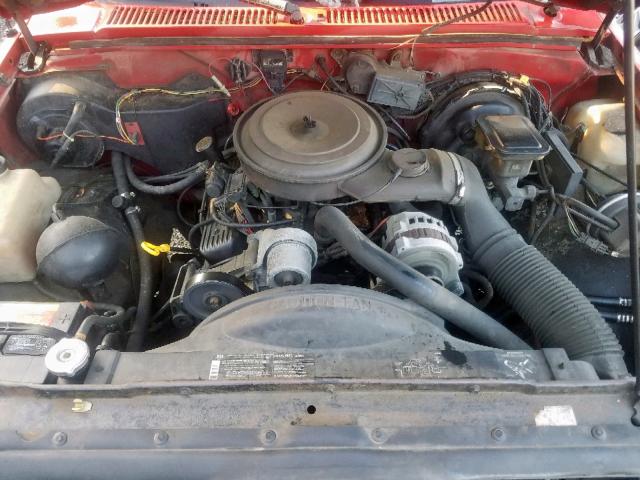 1GCDT19Z9K8195763 - 1989 CHEVROLET S-10 PU RED photo 7