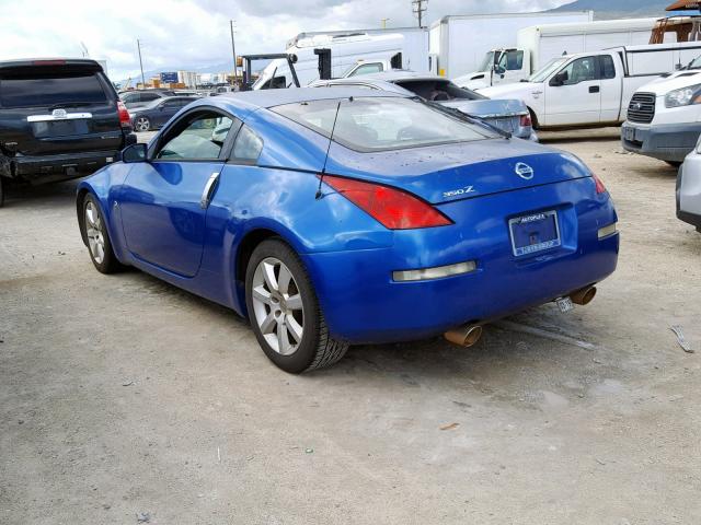 JN1AZ34D55M609662 - 2005 NISSAN 350Z COUPE BLUE photo 3