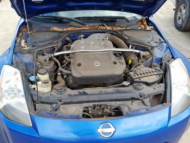 JN1AZ34D55M609662 - 2005 NISSAN 350Z COUPE BLUE photo 7