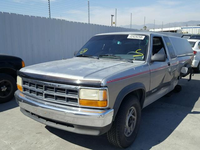 1B7FL23X5NS561862 - 1992 DODGE DAKOTA GRAY photo 2