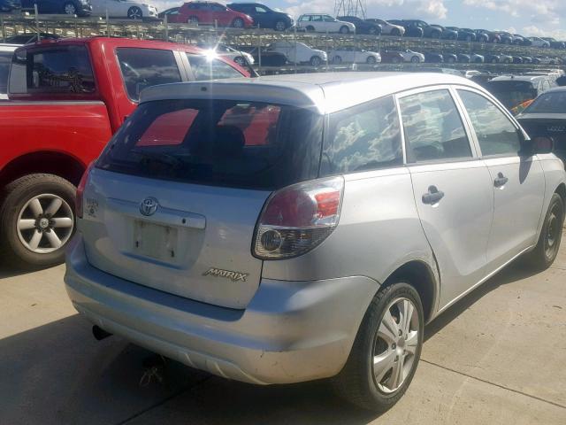 2T1KR321C361551 - 2005 TOYOTA MATRIX SILVER photo 4