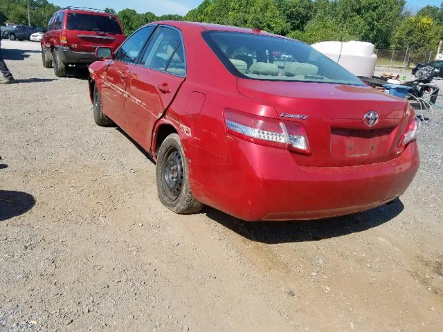 4T4BF3EK3BR210009 - 2011 TOYOTA CAMRY BASE RED photo 3