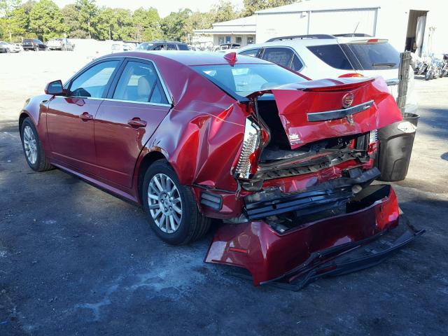 1G6DE5EY6B0133883 - 2011 CADILLAC CTS LUXURY RED photo 3