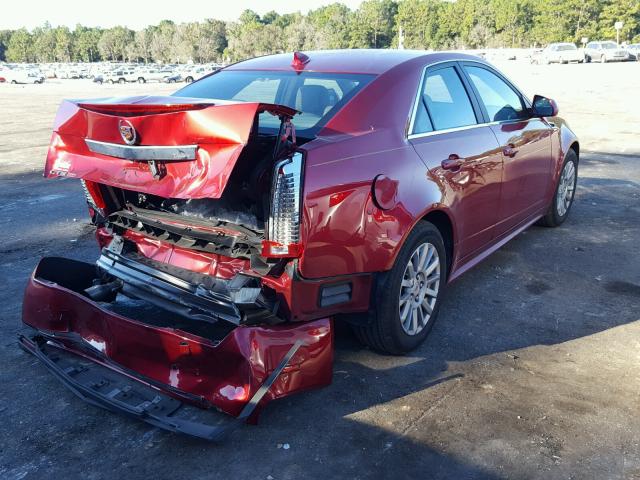 1G6DE5EY6B0133883 - 2011 CADILLAC CTS LUXURY RED photo 4