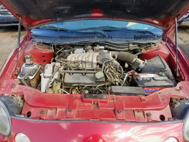 1FAFP52U7XG172956 - 1999 FORD TAURUS LX RED photo 7