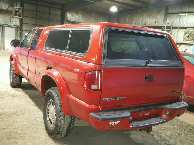 1GTCT19W0Y8197427 - 2000 GMC SONOMA RED photo 3