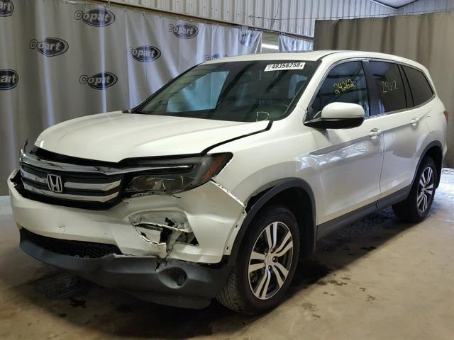 5FNYF5H78HB000342 - 2017 HONDA PILOT EXLN WHITE photo 2