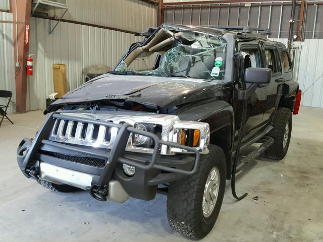 5GTEN13E088149440 - 2008 HUMMER H3 BLACK photo 2