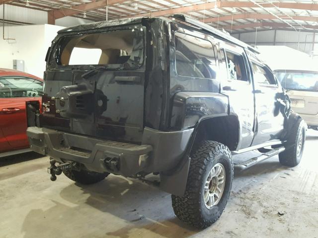 5GTEN13E088149440 - 2008 HUMMER H3 BLACK photo 4