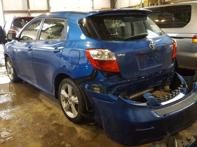 2T1KE40EX9C004198 - 2009 TOYOTA COROLLA MA BLUE photo 3