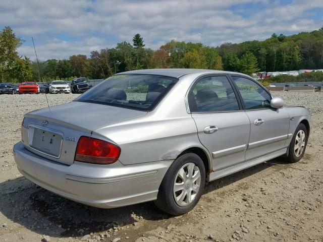 KMHWF25S94A946625 - 2004 HYUNDAI SONATA GL SILVER photo 4