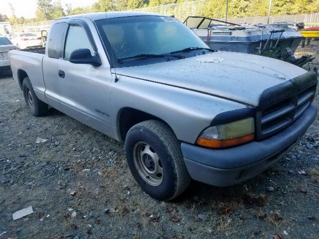 1B7GL22X21S267495 - 2001 DODGE DAKOTA SILVER photo 1