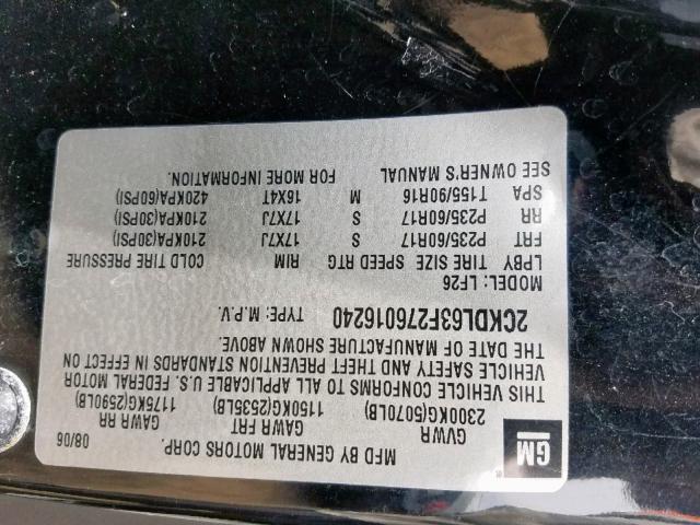 2CKDL63F276016240 - 2007 PONTIAC TORRENT BLACK photo 10