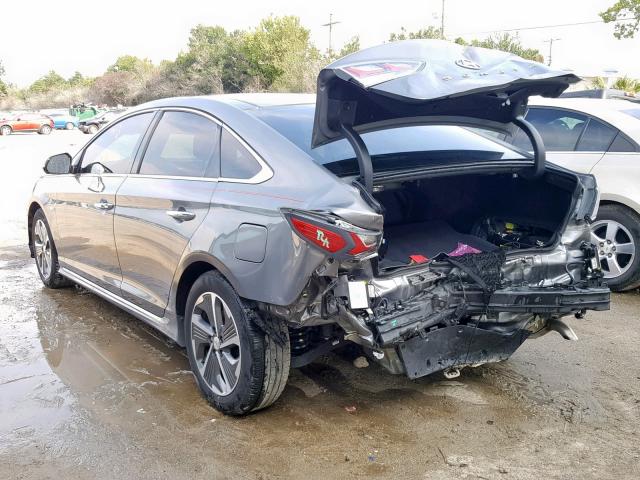 KMHE34L35JA083393 - 2018 HYUNDAI SONATA HYB GRAY photo 3