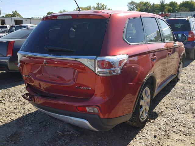 JA4AD2A35FZ006291 - 2015 MITSUBISHI OUTLANDER RED photo 4